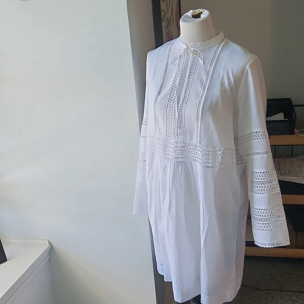 NWT BANANA REPUBLIC WHITE DRESS - Picture 4 of 6